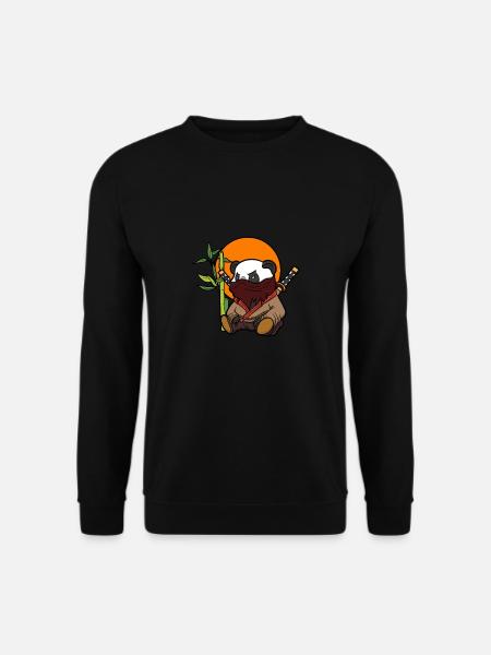 Panda Panda Ninja Kung Fu Samurai Animal Gift - Unisex Sweatshirt - black
