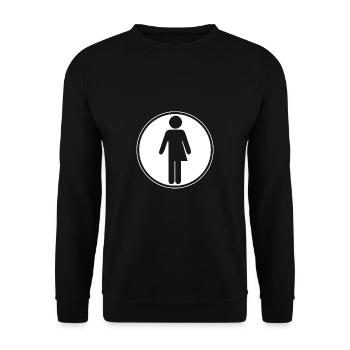 LGBT Trans Trans Transgender Stolz - Unisex Pullover - Schwarz - Vorne - Alina (178cm) & Michal (187cm)