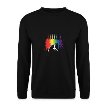 Entraîneur de Springer de Funny Gift Pole Vault - Sweat-shirt Unisexe - noir - Devant - Alina (178cm) & Michal (187cm)