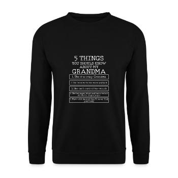 Grand-mère grand-mère - Sweat-shirt Unisexe - noir - Devant - Alina (178cm) & Michal (187cm)