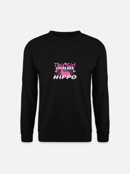 Nilpferd - Unisex Pullover - Schwarz