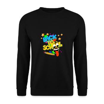 Back to school! - Unisex Sweatshirt - black - Front - Alina (178cm) & Michal (187cm)