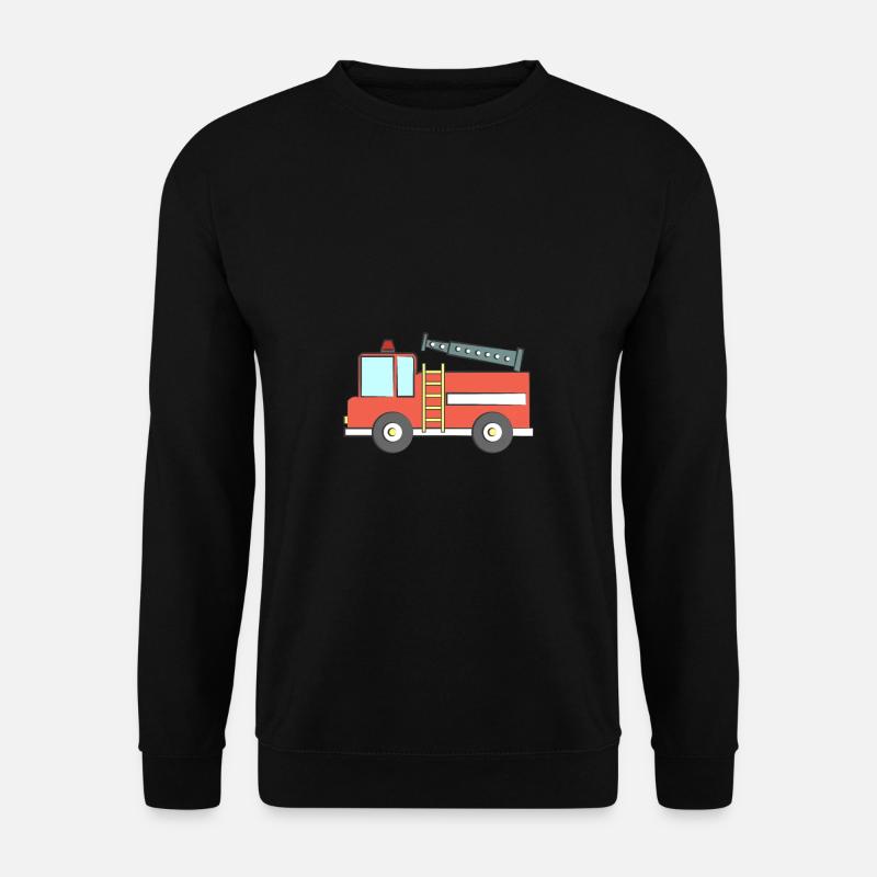 Feuerwehrauto Feuerwehrmann - Unisex Pullover - Schwarz