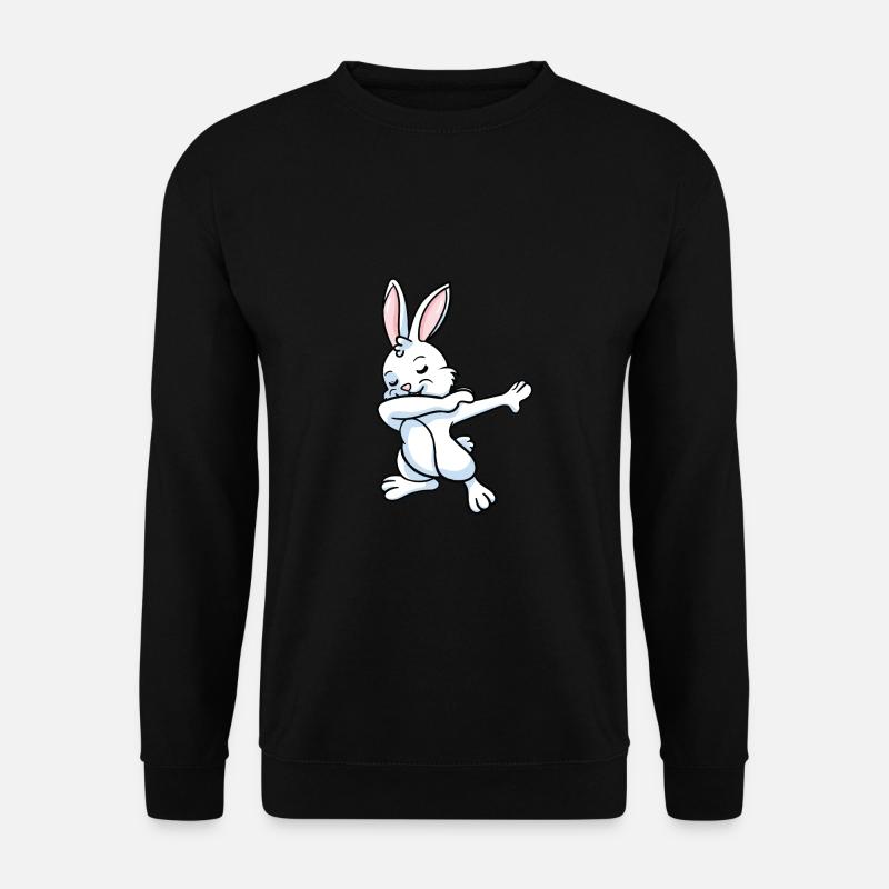 Hase Hasen Zwergkaninchen Dabbing Tanz Geschenk - Unisex Pullover - Schwarz