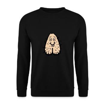 Testicules, pénis pour le visage, sac, cadeau poilu drôle. - Sweat-shirt Unisexe - noir - Devant - Alina (178cm) & Michal (187cm)