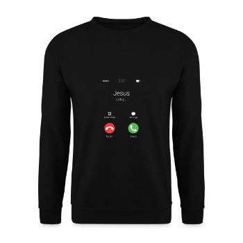 Christen Pfarrer Priester Lustig Geschenk - Unisex Pullover - Schwarz - Vorne - Alina (178cm) & Michal (187cm)