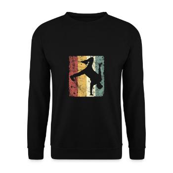 Breakdance Tanzen Streetdance Battle - Unisex Pullover - Schwarz - Vorne - Alina (178cm) & Michal (187cm)