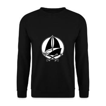 Bateau pirate - Sweat-shirt Unisexe - noir - Devant - Alina (178cm) & Michal (187cm)