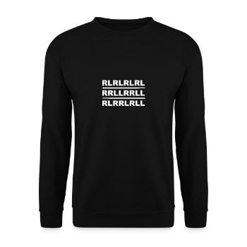 Schlagzeuger Paradiddle RLRR Lustiges Geschenk - Unisex Pullover - Schwarz - Vorne - Alina (178cm) & Michal (187cm)