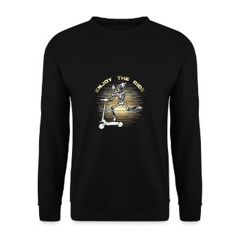 Electric Electric Scooter Scooter - Unisex Sweatshirt - black - Front - Alina (178cm) & Michal (187cm)