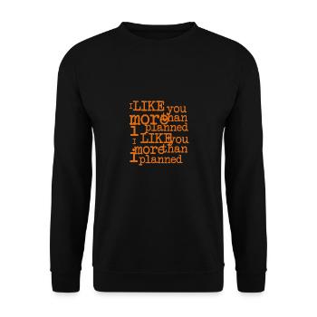 Je t’aime plus que prévu - Sweat-shirt Unisexe - noir - Devant - Alina (178cm) & Michal (187cm)