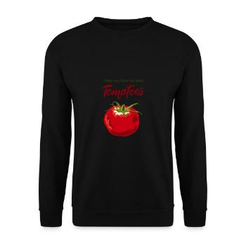 J’adore les tomates - Sweat-shirt Unisexe - noir - Devant - Alina (178cm) & Michal (187cm)