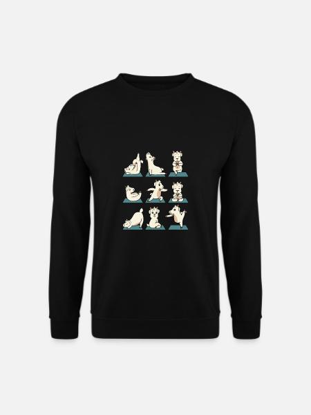 Goat goats farmer puppy yoga gymnastics gift - Unisex Sweatshirt - black
