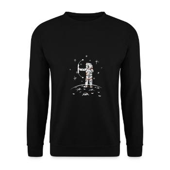Bogen Schießen Lustig Bogenschütze Trainer - Unisex Pullover - Schwarz - Vorne - Alina (178cm) & Michal (187cm)