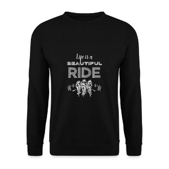 Radfahren Fahrradfahren Fahrradfahren - Unisex Pullover - Schwarz - Vorne - Alina (178cm) & Michal (187cm)