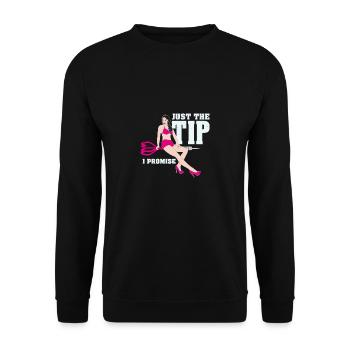 Funny darts shirt - Unisex Sweatshirt - black - Front - Alina (178cm) & Michal (187cm)