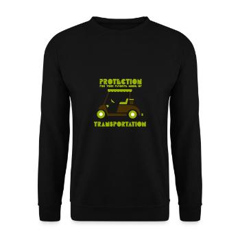 Golf Game Golf Cart Transportation - Unisex Sweatshirt - black - Front - Alina (178cm) & Michal (187cm)