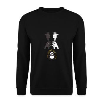 Panda Pandas Fusion Anime Kawaii Manga Gift - Unisex Sweatshirt - black - Front - Alina (178cm) & Michal (187cm)