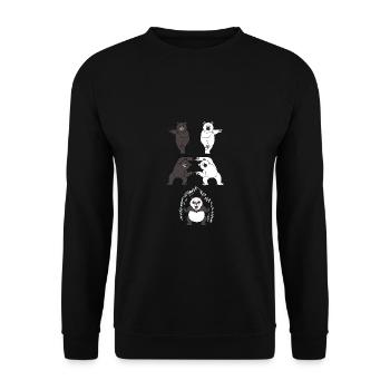 Panda Pandas Fusion Anime Kawaii Manga Gift - Unisex Sweatshirt - black - Front - Alina (178cm) & Michal (187cm)