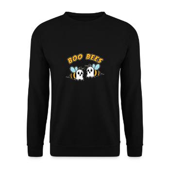 Halloween Geist Boo Bees Bienen Spuk Cool Geschenk - Unisex Pullover - Schwarz - Vorne - Alina (178cm) & Michal (187cm)
