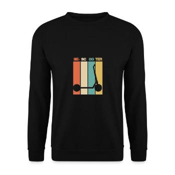 Elektro Roller Escooter - Unisex Pullover - Schwarz - Vorne - Alina (178cm) & Michal (187cm)