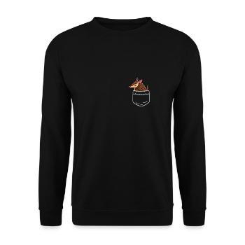 Armadillo Armadillos Pocket Shirt Pocket Gift - Unisex Sweatshirt - black - Front - Alina (178cm) & Michal (187cm)