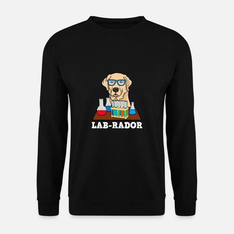 Labrador Hund Lab-Rador Labor Biologie Geschenk - Unisex Pullover - Schwarz