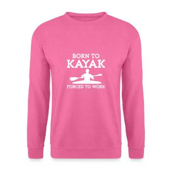 Né pour le kayak - Sweat-shirt Unisexe - rose - Devant
