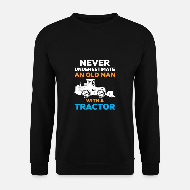 Unterschätze niemals einen alten Mann - Unisex Pullover - Schwarz
