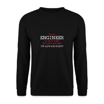 Ingénieur ingénieur humour - Sweat-shirt Unisexe - noir - Devant - Alina (178cm) & Michal (187cm)
