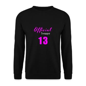 Offiziell Teenager - Unisex Pullover - Schwarz - Vorne - Alina (178cm) & Michal (187cm)