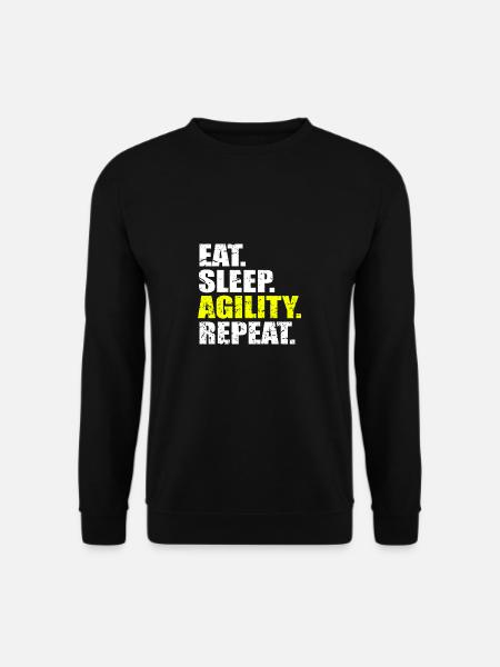 Agility Repeat T-Shirt Hunde Training Sport - Unisex Pullover - Schwarz
