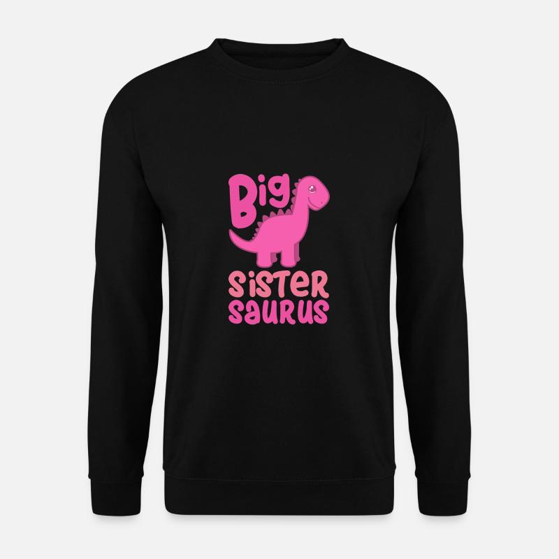 Große Schwester Saurus Dinosaurier Dino Pink - Unisex Pullover - Schwarz