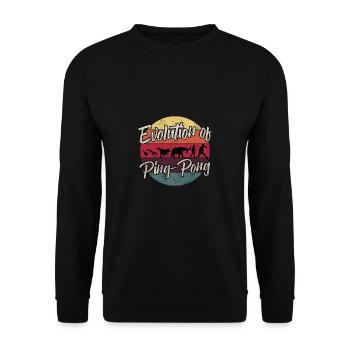 Ping Pong Joueur Evolution Drôle - Sweat-shirt Unisexe - noir - Devant - Alina (178cm) & Michal (187cm)