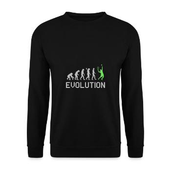 Tennis Evolution Tshirt - Unisex Pullover - Schwarz - Vorne - Alina (178cm) & Michal (187cm)