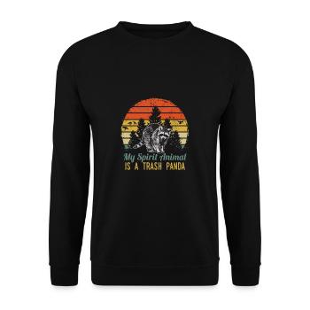 Cadeau panda de raton laveur mon esprit animal poubelle - Sweat-shirt Unisexe - noir - Devant - Alina (178cm) & Michal (187cm)