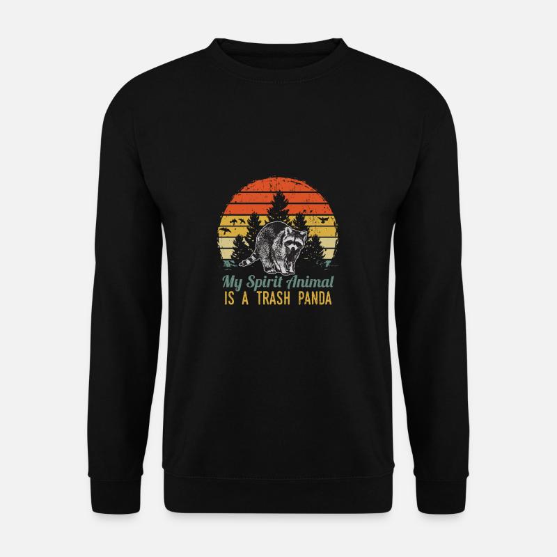 Waschbär My Spirit Animal Trash Panda Geschenk - Unisex Pullover - Schwarz
