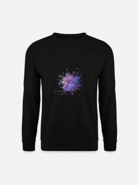 Weltraum Farbe, Farbklecks im Universum, Geschenk - Unisex Pullover - Schwarz