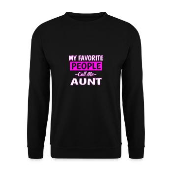 aunt - Unisex Sweatshirt - black - Front - Alina (178cm) & Michal (187cm)