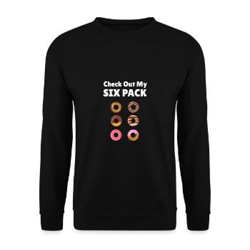 donut - Unisex Sweatshirt - black - Front - Alina (178cm) & Michal (187cm)