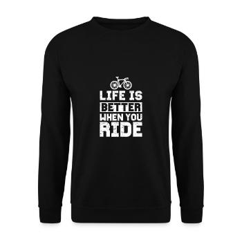 Radfahren Radfahren - Unisex Pullover - Schwarz - Vorne - Alina (178cm) & Michal (187cm)