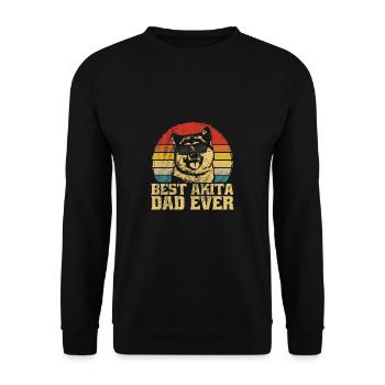 Best Akita Dog Dog Dad Ever Daddy Daddy Reto - Unisex Sweatshirt - black - Front - Alina (178cm) & Michal (187cm)