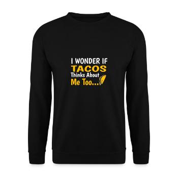 Taco - Unisex Sweatshirt - black - Front - Alina (178cm) & Michal (187cm)