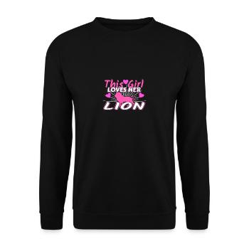 Lion - Sweat-shirt Unisexe - noir - Devant - Alina (178cm) & Michal (187cm)