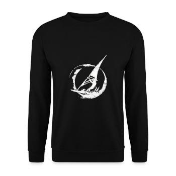 Planche à voile, surf, cadeau de kitesurf - Sweat-shirt Unisexe - noir - Devant - Alina (178cm) & Michal (187cm)