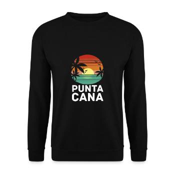 Cadeau rétro de Punta Cana en République dominicaine - Sweat-shirt Unisexe - noir - Devant - Alina (178cm) & Michal (187cm)