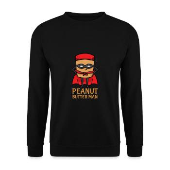 Cadeau drôle de comique de héros de beurre de cacahuète - Sweat-shirt Unisexe - noir - Devant - Alina (178cm) & Michal (187cm)