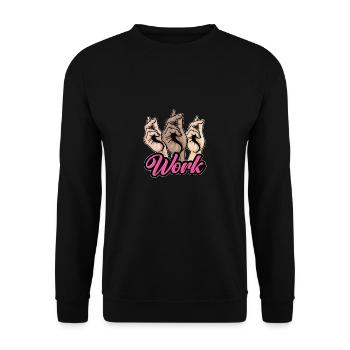 Theater Hamilton Work Funny gift - Unisex Sweatshirt - black - Front - Alina (178cm) & Michal (187cm)