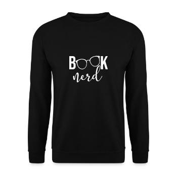 Book Nerd - Unisex Pullover - Schwarz - Vorne - Alina (178cm) & Michal (187cm)