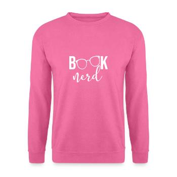 Book Nerd - Unisex Pullover - Pink - Vorne
